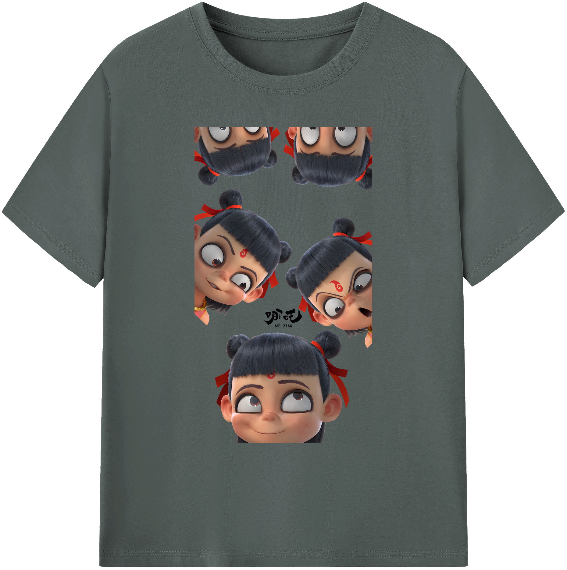 （画像用） Ne Zha 2 ナタ 魔童の大暴れ 綿100％ メンズ半袖Tシャツ｜肌触りやわらか＆通気性